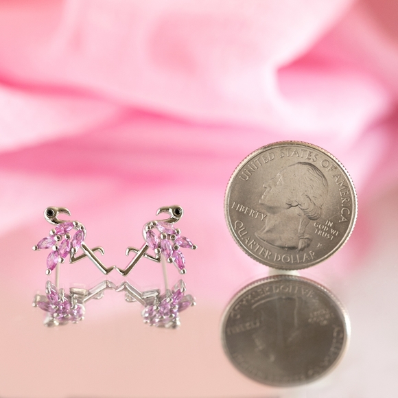 Pink Flamingo Studs - Picture 7 of 9